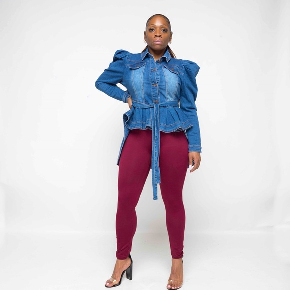 Classy Tail Denim Jacket - Picture 1 of 3